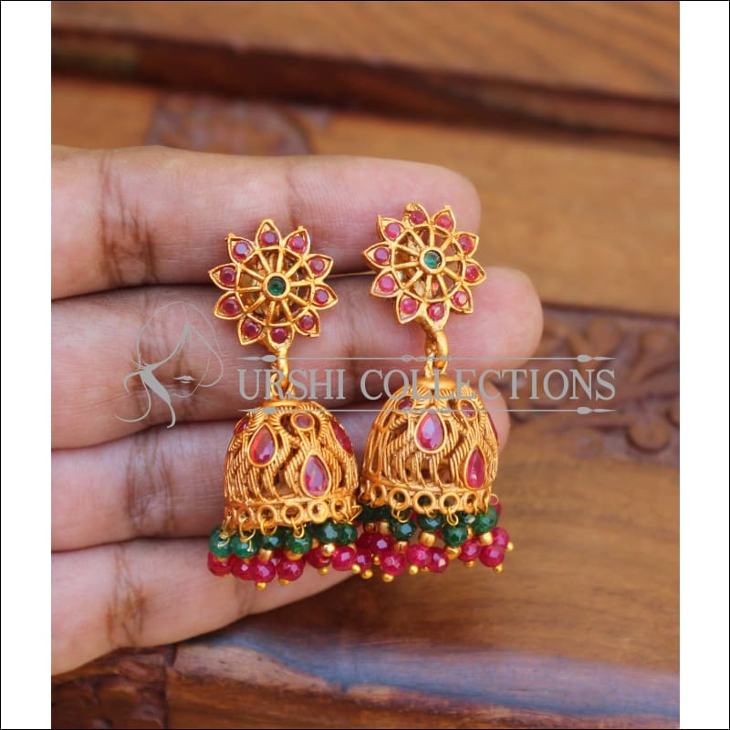 DESIGNER MATTE FINISH EARRINGS UTV770 - Earrings