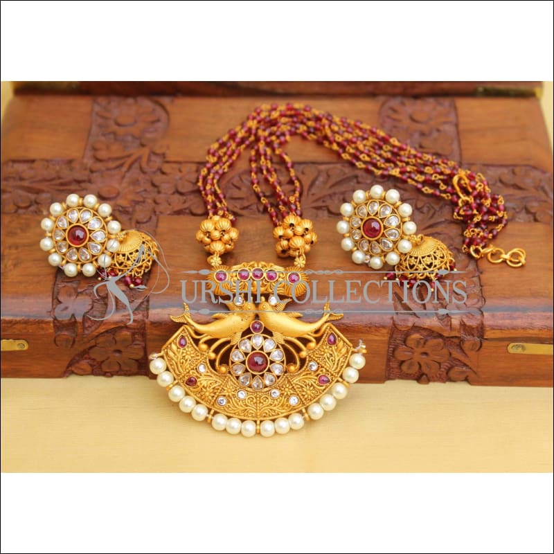 Designer Matte Finish Fish Necklace Set UC-NEW2735 - Necklace Set