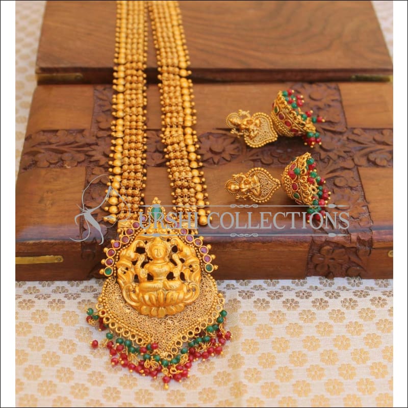 Designer Matte Finish Lakshmi Necklace Set UC-NEW183 - Necklace Set