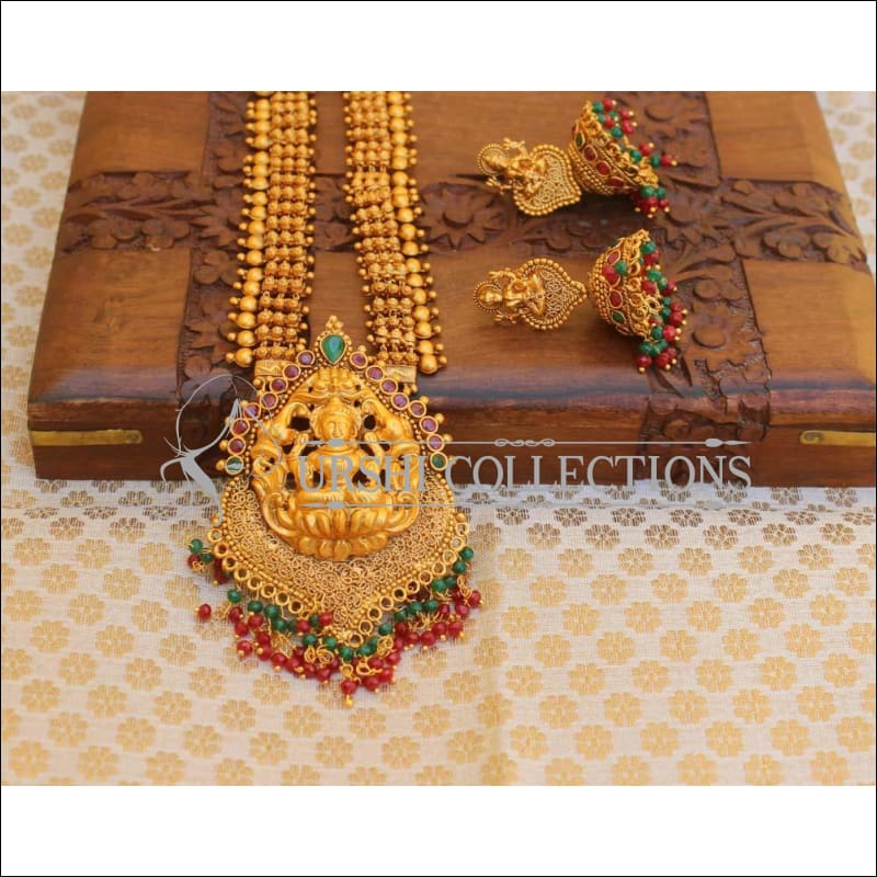 Designer Matte Finish Lakshmi Necklace Set UC-NEW183 - Necklace Set
