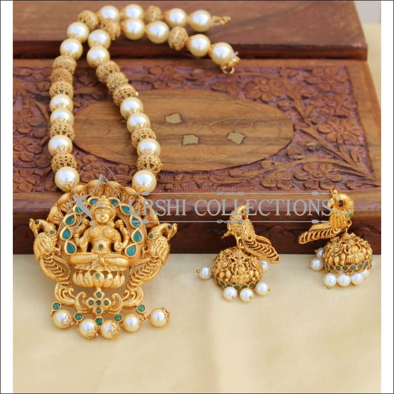 Designer Matte Finish Lakshmi Necklace Set UC-NEW377 - Necklace Set