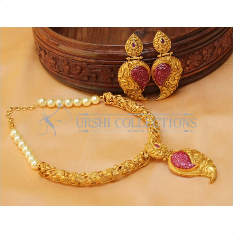 Designer Matte Finish Mango Necklace Set UC-NEW1320 - Necklace Set