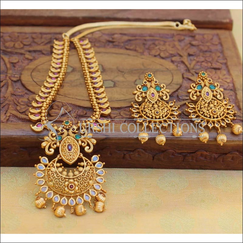 Designer Matte Finish Multi Color Mango Necklace Set UC-NEW273 - Necklace Set