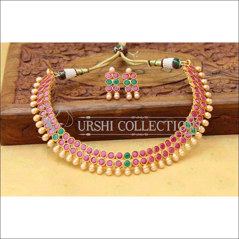 Designer Matte Finish Necklace Set UC-NEW1184 - Multi - Necklace Set