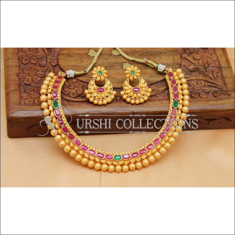 Designer Matte Finish Necklace Set UC-NEW1190 - Multi - Necklace Set