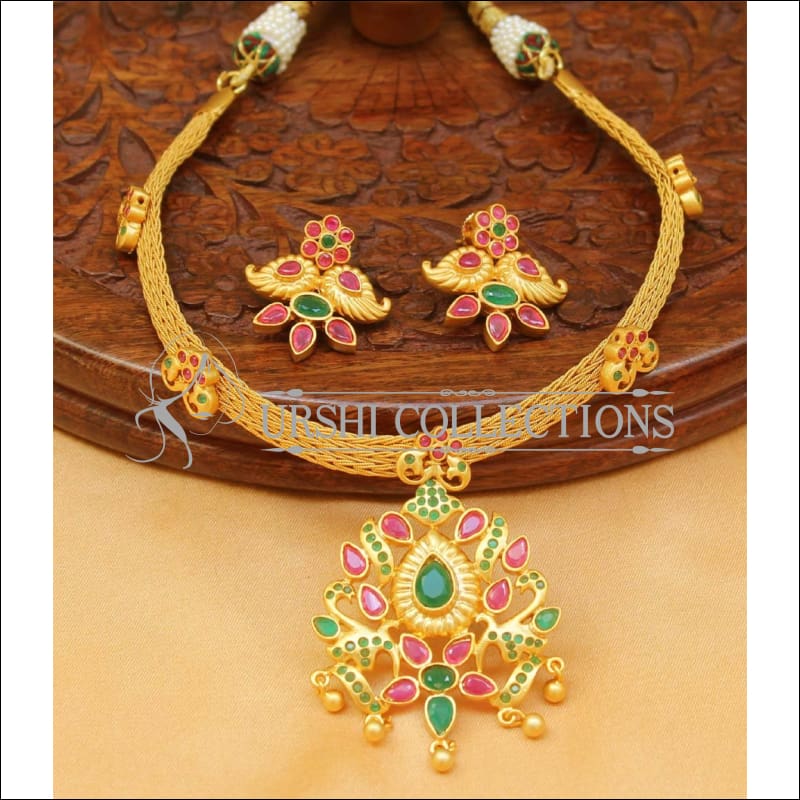 Designer Matte Finish Necklace Set UC-NEW1316 - Multi - Necklace Set