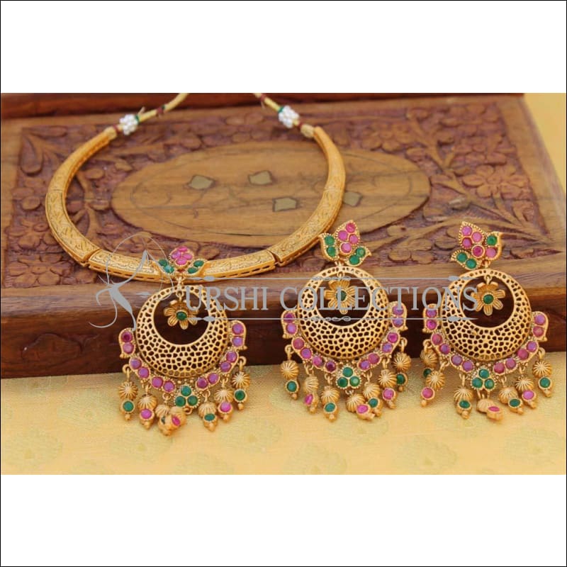 Designer Matte Finish Necklace Set UC-NEW2468 - Multi - Necklace Set