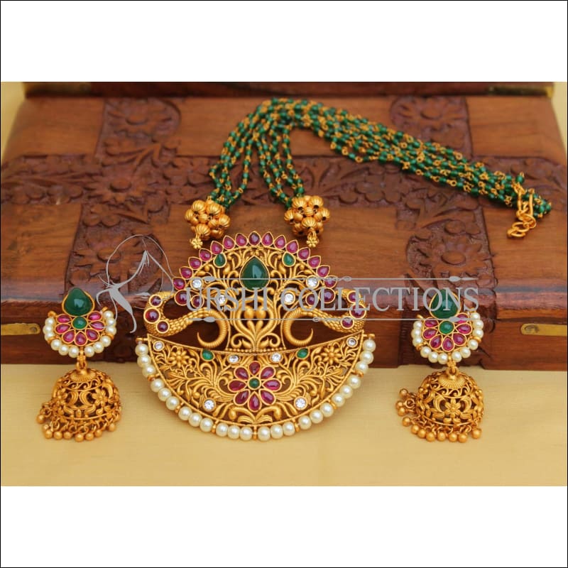 Designer Matte Finish Necklace Set UC-NEW2737 - Multi - Necklace Set