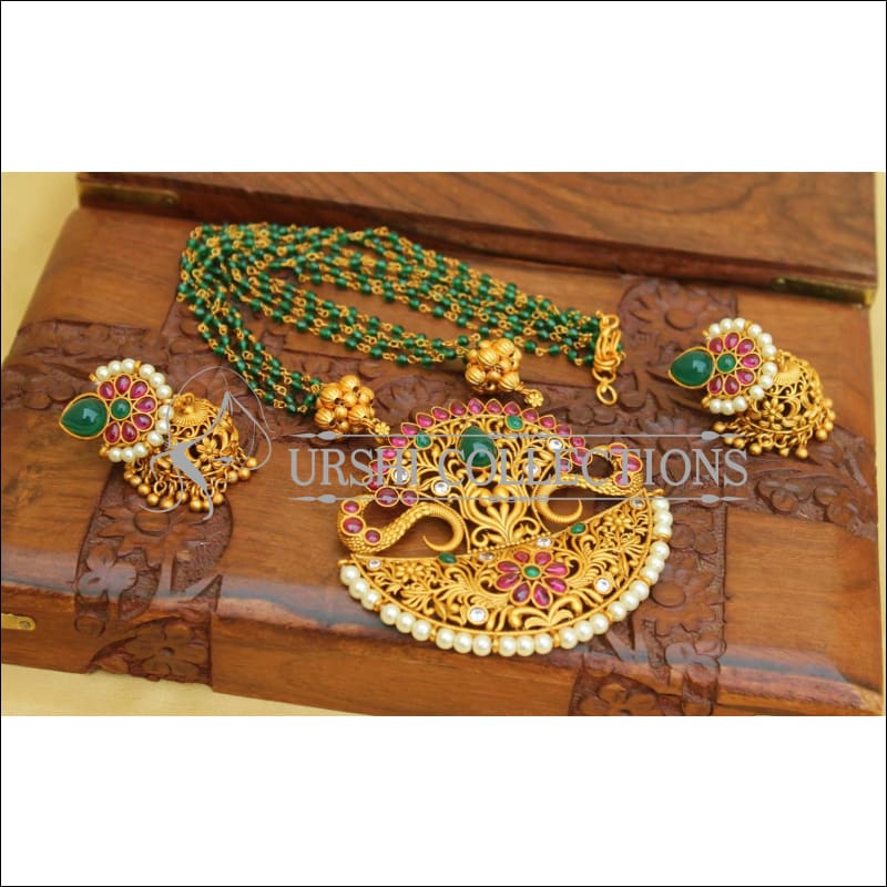 Designer Matte Finish Necklace Set UC-NEW2737 - Necklace Set