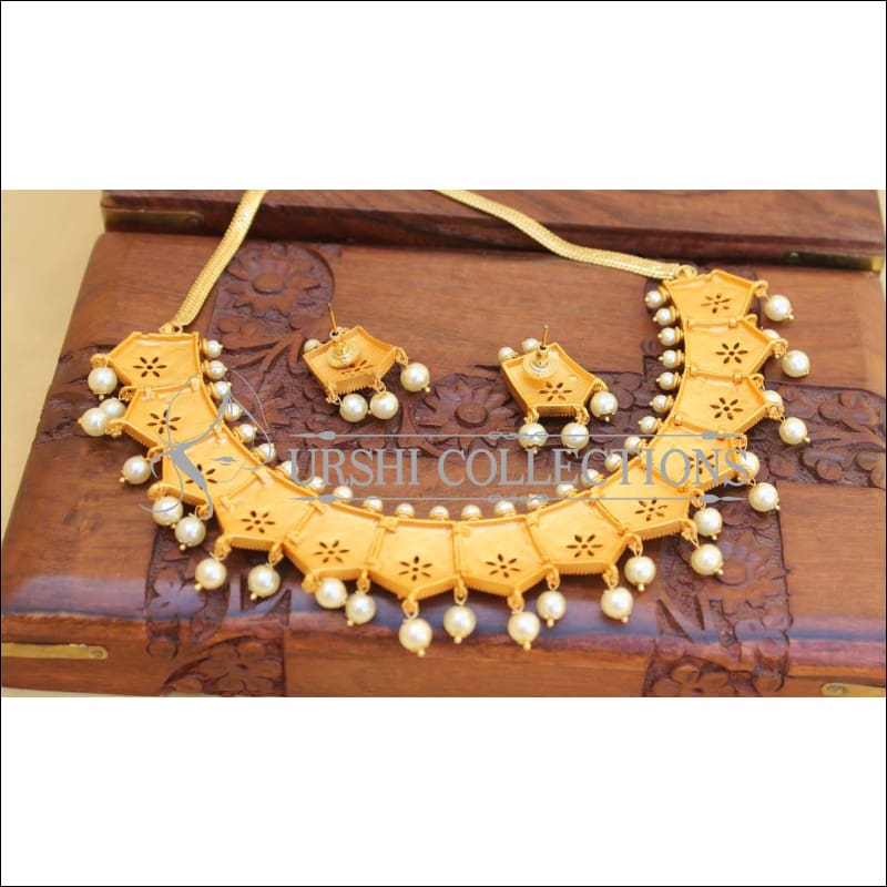 DESIGNER MATTE FINISH NECKLACE SET UC-NEW3181 - Necklace Set