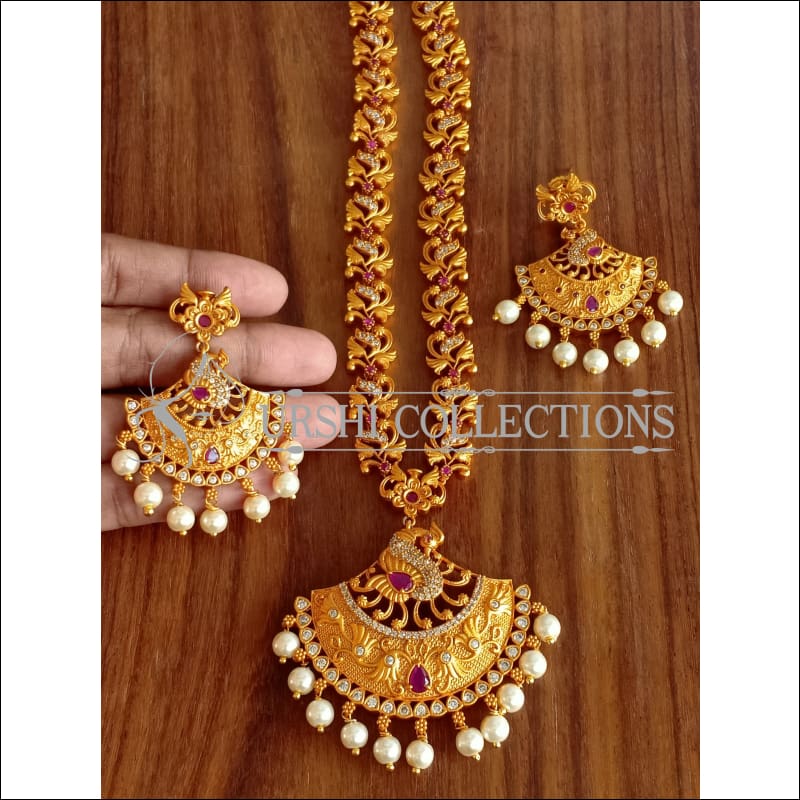 DESIGNER MATTE FINISH NECKLACE SET UTV1185 - Necklace Set