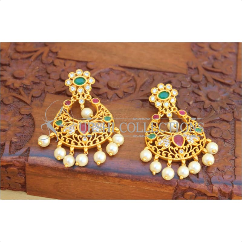 Designer Matte Finish Peacock Earrings Set UC-NEW2120 - Earrings