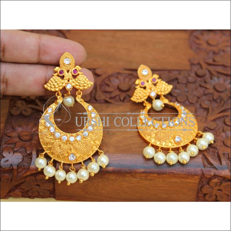 Designer Matte Finish Peacock Earrings UC-NEW2102 - Earrings