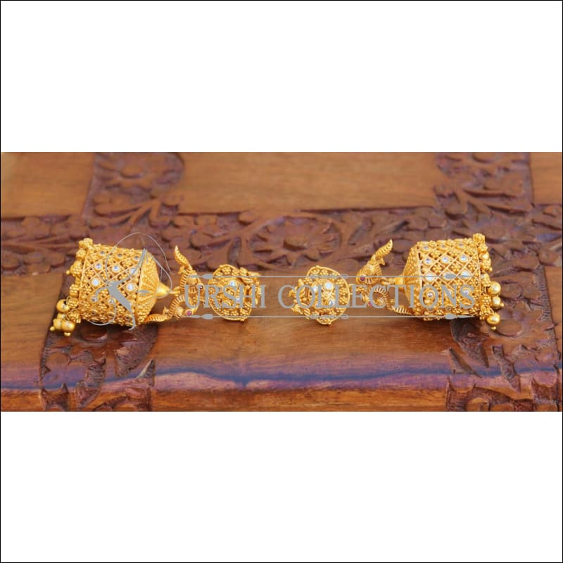 DESIGNER MATTE FINISH PEACOCK EARRINGS UTV695 - Earrings