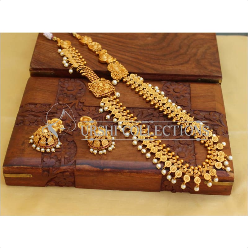 DESIGNER MATTE FINISH PEACOCK NECKLACE SET UTV429 - Necklace Set