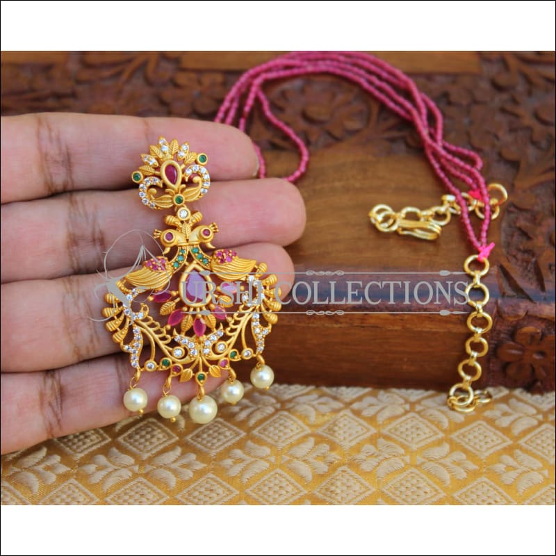 DESIGNER MATTE FINISH PEACOCK PENDANT UTV373 - Pendant Set