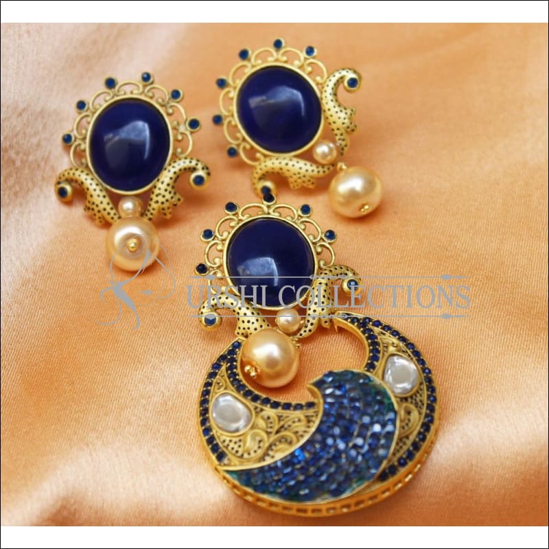 Designer Matte Finish Pendant Set UC-NEW1821 - Blue - Pendant Set