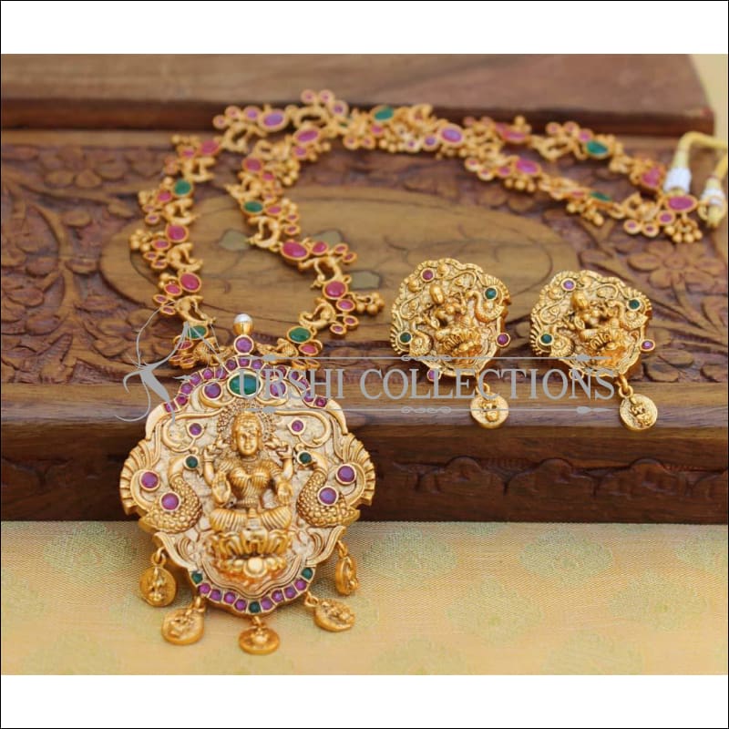 Designer Matte Finish Temple Necklace Set UC-NEW272 - Necklace Set