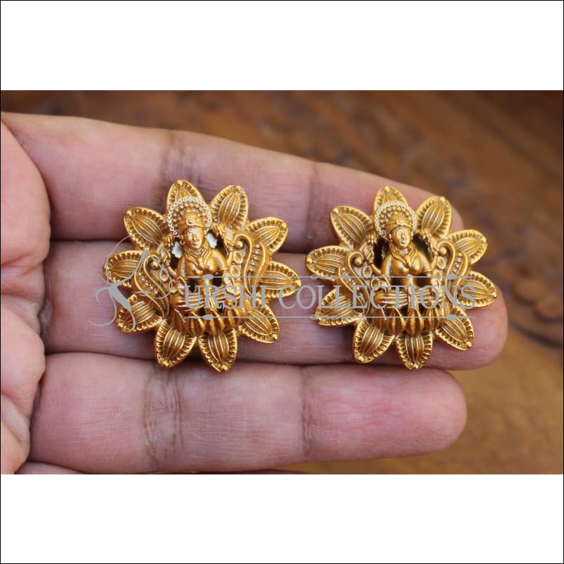 DESIGNER MATTE FINISH TEMPLE NECKLACE SET UTV266 - Necklace Set