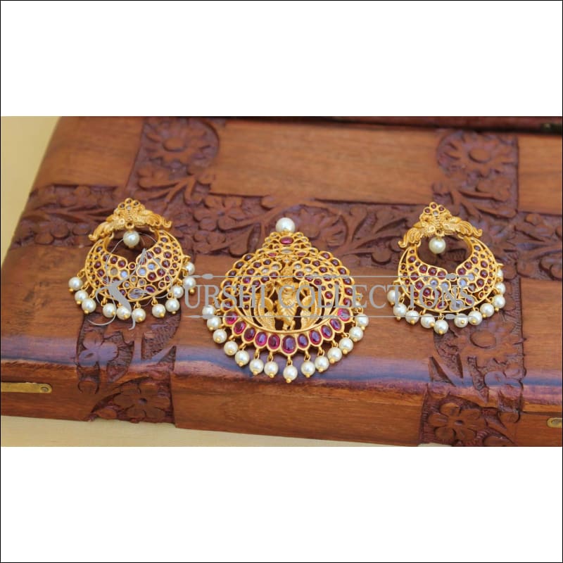 DESIGNER MATTE FINISH TEMPLE PENDANT SET UC-NEW3051 - Pendant Set