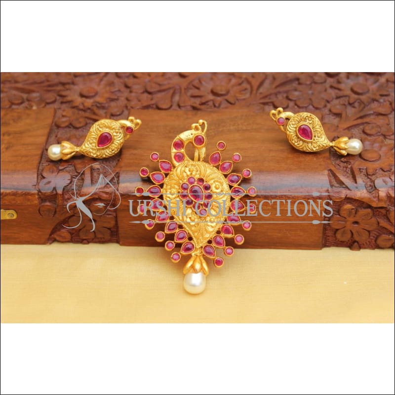 DESIGNER MATTE PENDANT SET UC-NEW2885 - RED - Pendant Set