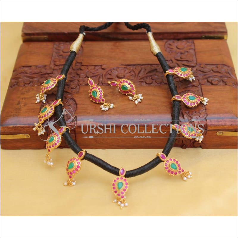 DESIGNER MULTI COLOUR MANGO THREAD NECKLACE UC-NEW2988 - Necklace Set