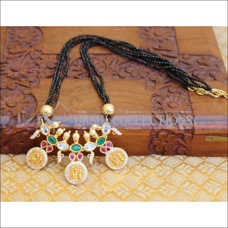 DESIGNER PENDANT SET WITH CRYSTAL BEADS UC-NEW3307 - Pendant Set