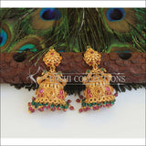 Designer Premium quality Peacock gold plated earrings M455 - MULTY - EARRINGS