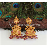 Designer Premium quality Peacock gold plated earrings M455 - PINK - EARRINGS