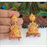 Designer Premium quality Peacock gold plated earrings M455 - EARRINGS