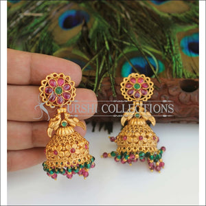 Designer Premium quality Peacock gold plated earrings M459 - EARRINGS