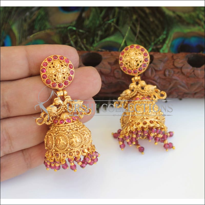 Designer Premium quality Peacock gold plated earrings M460 - Earrings