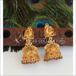 Designer Premium quality Peacock gold plated earrings M464 - MULTY - Earrings