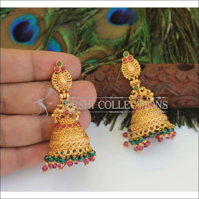 Designer Premium quality Peacock gold plated earrings M468 - Earrings
