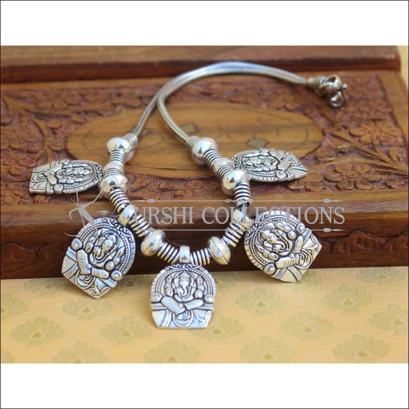 Designer Silver Plated Necklace Set UC-NEW2082 - Necklace Set