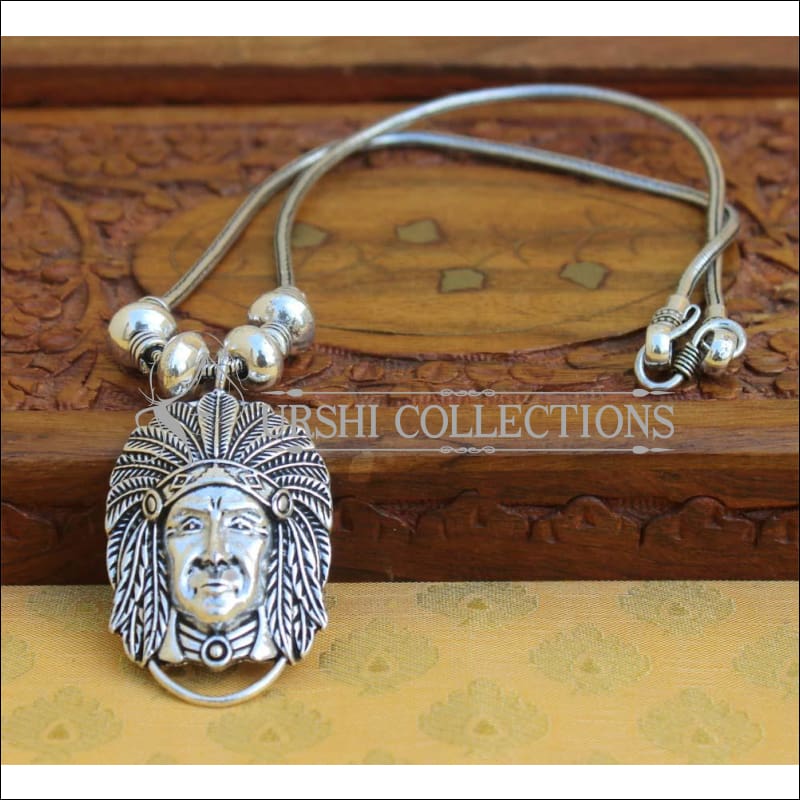 Designer Silver Plated Pendant UC-NEW2084 - Pendant Set