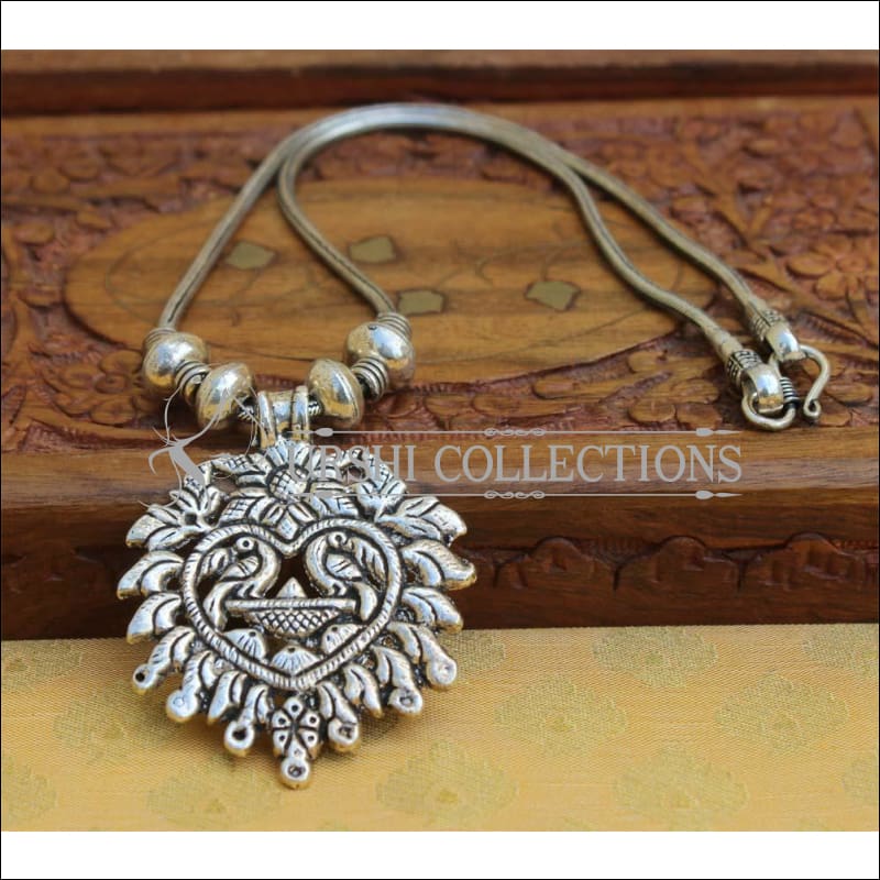 Designer Silver Plated Pendant UC-NEW2085 - Pendant Set