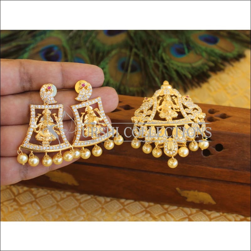 Designer Temple CZ Pendnat set M566 - Pendant Set