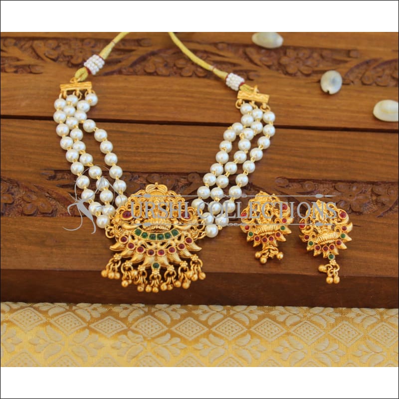 Designer temple necklace M633 - multy - Necklace Set