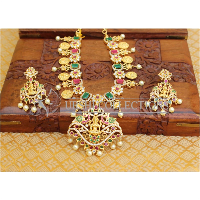 DESIGNER TEMPLE NECKLACE SET UC-NEW3336 - Necklace Set