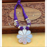Designer Thread Necklace Set UC-NEW1646 - Violet - Necklace Set