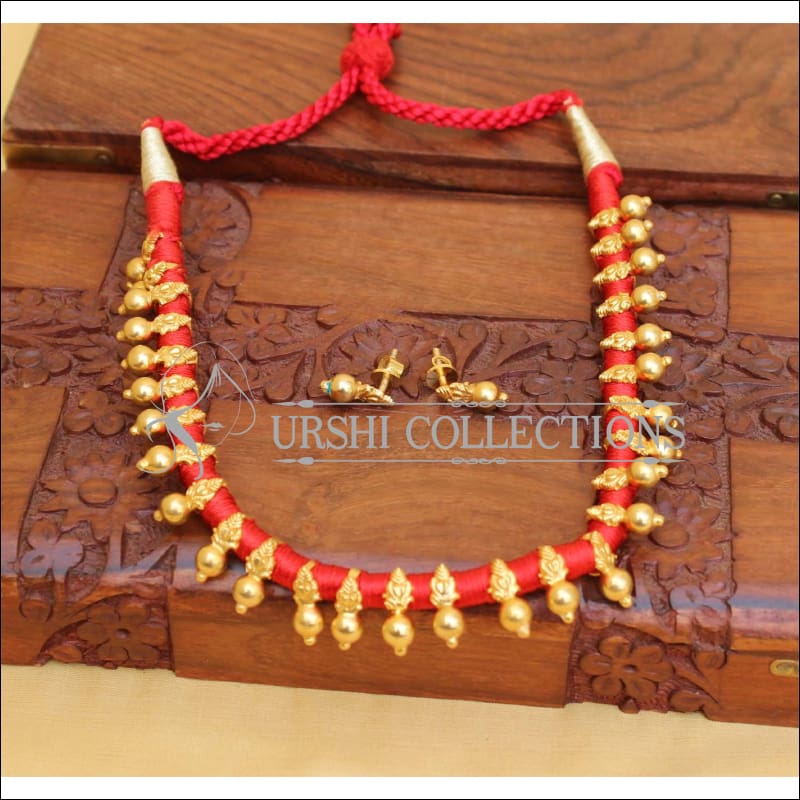 DESIGNER THREAD NECKLACE SET UC-NEW2990 - Necklace Set