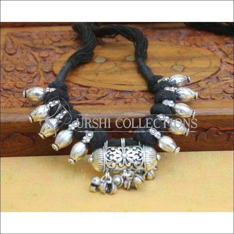 Oxidized jewelry Indian-Black thread jewelry-thread jewelry- choker