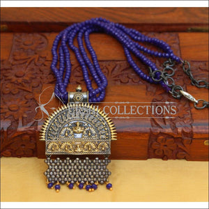 Designer Tuotone Beads Necklace Set UC-NEW2196 - Violet - Necklace Set