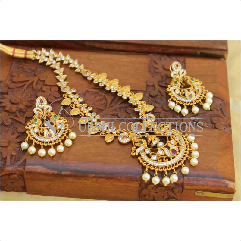 Elegant Antic Polish Chandbali Necklace Set UC-NEW194 - Necklace Set