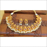 Elegant Antic Polish Ganesha Necklace Set UC-NEW191 - Ruby - Necklace Set