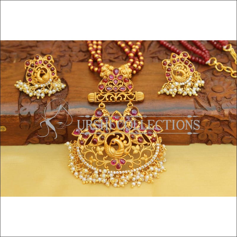 Elegant Antique Peacock Necklace Set UC-NEW2374 - Necklace Set