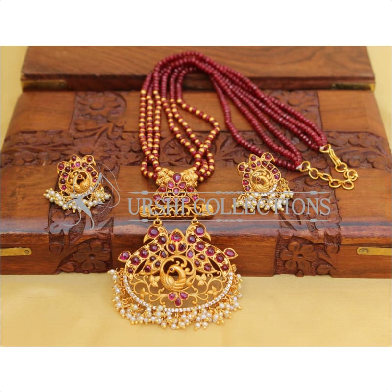 Elegant Antique Peacock Necklace Set UC-NEW2374 - Necklace Set