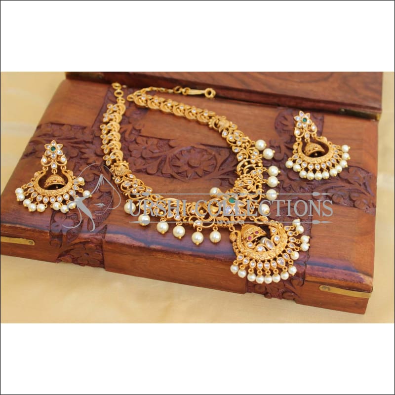 Elegant Chandbali Antic Polish Necklace Set UC-NEW196 - Necklace Set