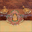Elegant Colourful Lakshmi Lotus Pendant Set
